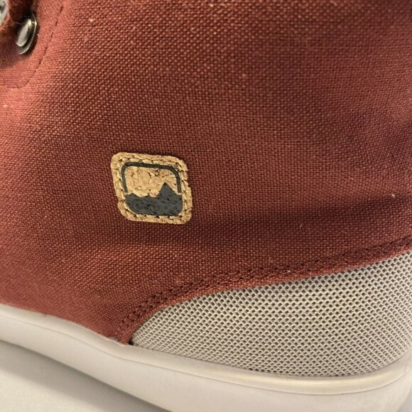 Saola Make An Impact Sustainable Mens 12 Ankle High Top Burgundy Red Shoes - Picture 8 of 14